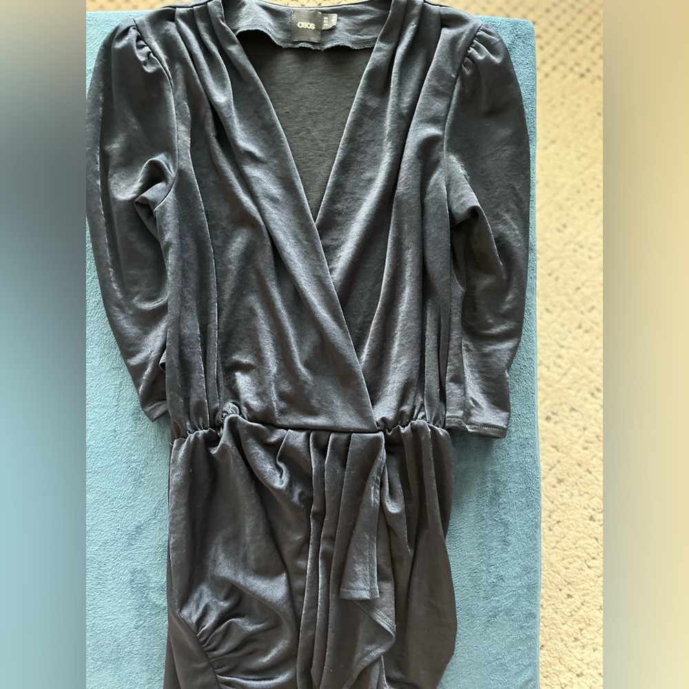 ASOS Shiny Blue Wrap Dress​